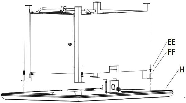 HOME DECORATORS COLLECTION 2388FP 1 Anaheim 49 Inch X 25 Inch Gas Fire Pit - assembly 9