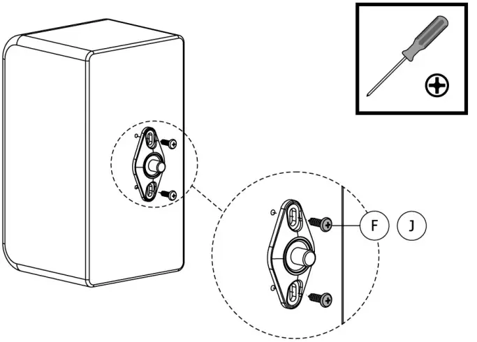 audizio HTS20 Speaker Wall Bracket - Figure 3
