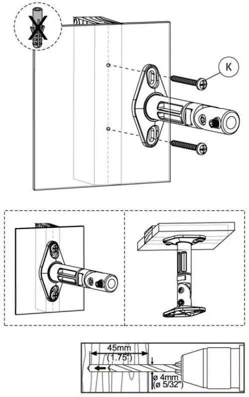 audizio HTS20 Speaker Wall Bracket - Figure 5