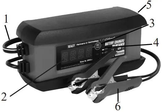 SEALEY SPI3S.V2 Schumacher 3A 12V Intelligent Lithium Battery Charger & Maintainer - Fig 3