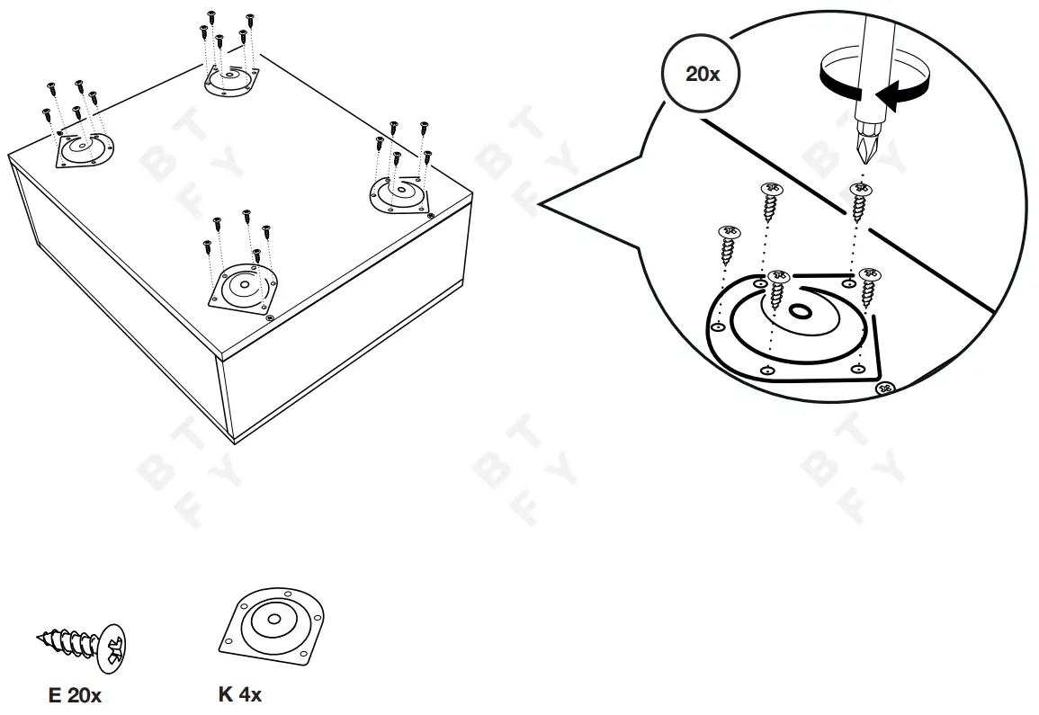 VonHaus 4000222 Rattan Bedside Table - fig 11