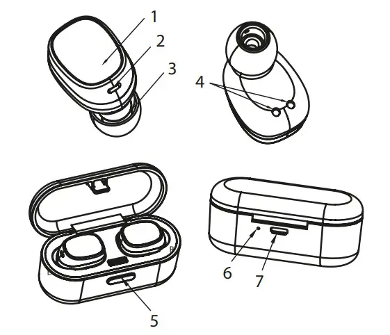 acme BH411 Bluetooth Wireless Earbuds - Figure 1