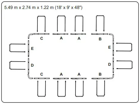 Bestway 56441 Power Steel Above Ground Rectangular Swimming Pool - Components 20