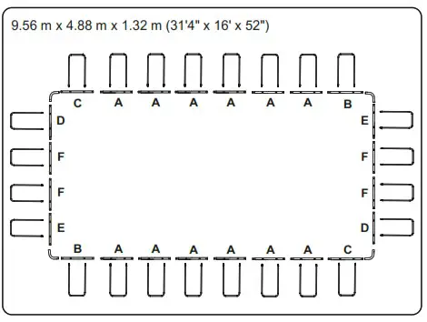 Bestway 56441 Power Steel Above Ground Rectangular Swimming Pool - Components 23
