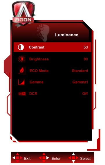 AOC AG274FZ LCD Monitor - OSD Setting 3