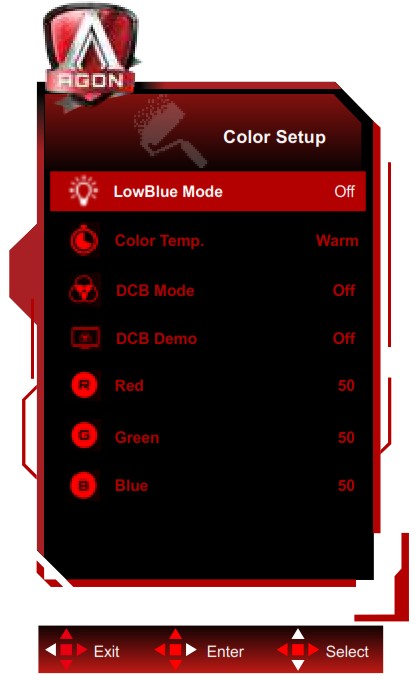 AOC AG274FZ LCD Monitor - OSD Setting 5