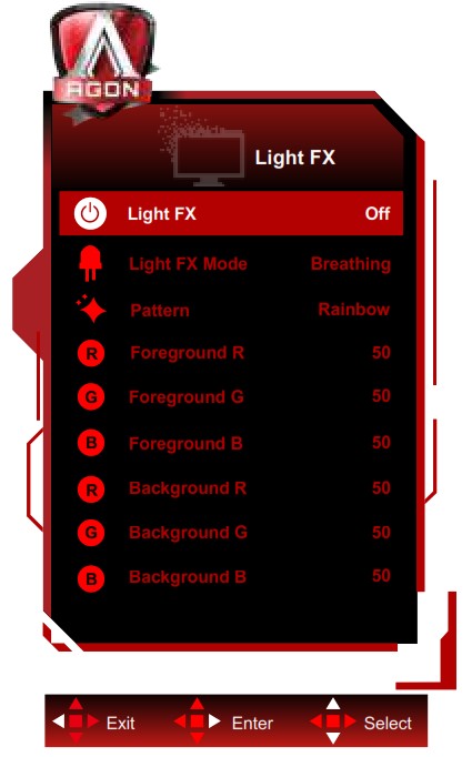 AOC AG274FZ LCD Monitor - OSD Setting 7
