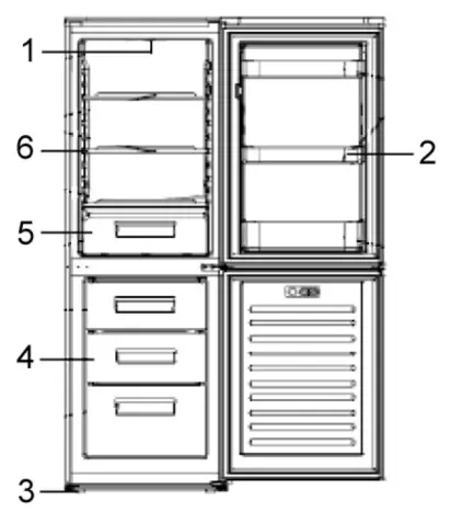 BOMANN KG 322.1 Household Fridge Freezer - control