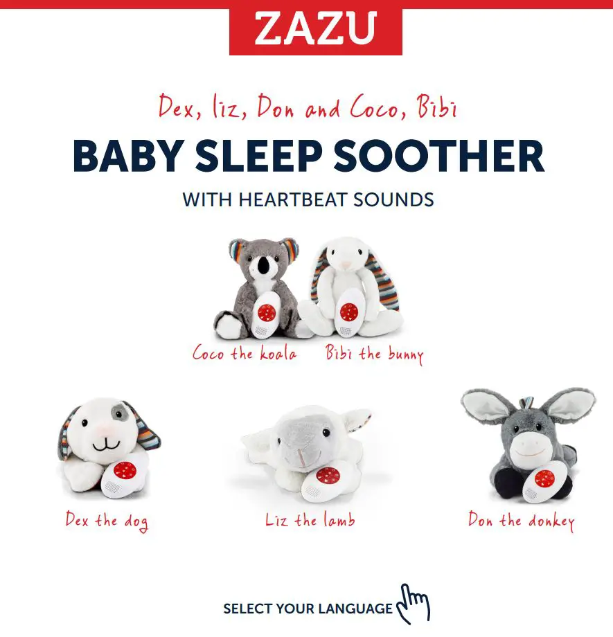 ZAZU DEX-01 Baby Sleep Soother with Heartbeat Sounds User Manual