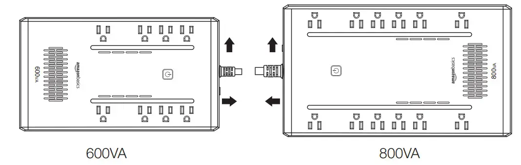 amazonbasics B073Q48YGF, B073Q3BSPG Surge Protector Battery Power Backup - Figure 3
