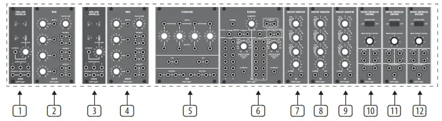 behringer SYSTEM 35 Modular Synthesizer with 25 Modules - Bottom Row