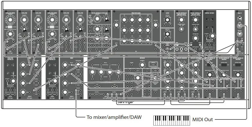 behringer SYSTEM 35 Modular Synthesizer with 25 Modules - Mellow Organ