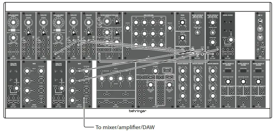 behringer SYSTEM 35 Modular Synthesizer with 25 Modules - Space Rock
