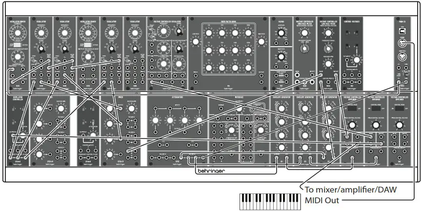 behringer SYSTEM 35 Modular Synthesizer with 25 Modules - System 35 Patches
