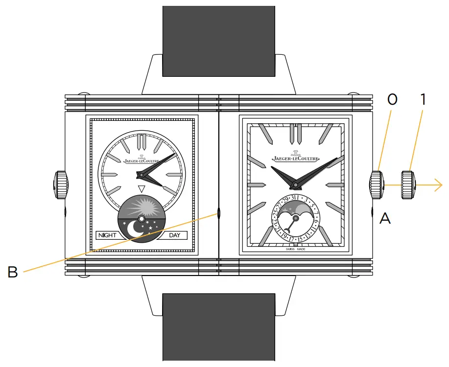 JAEGER LECOULTRE 3958420 Reverso Tribute Moon Watch - Use