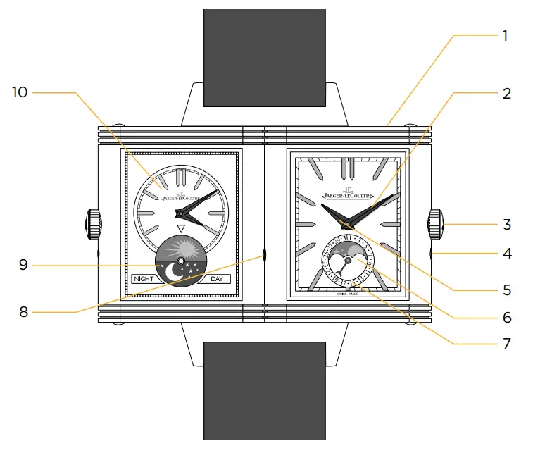 JAEGER LECOULTRE 3958420 Reverso Tribute Moon Watch