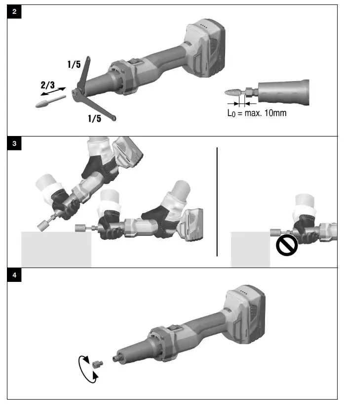 HILTI GDG 6­A22 Cordless Die Grinder - Fig