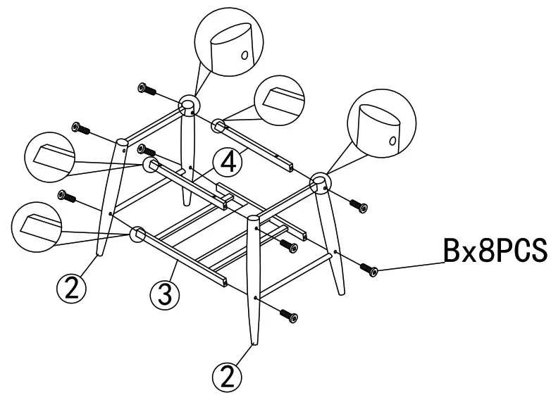 THE HOME DEPOT RYS LKW2 952 Square Wood End Table with Bottom Storage Shelf - step1