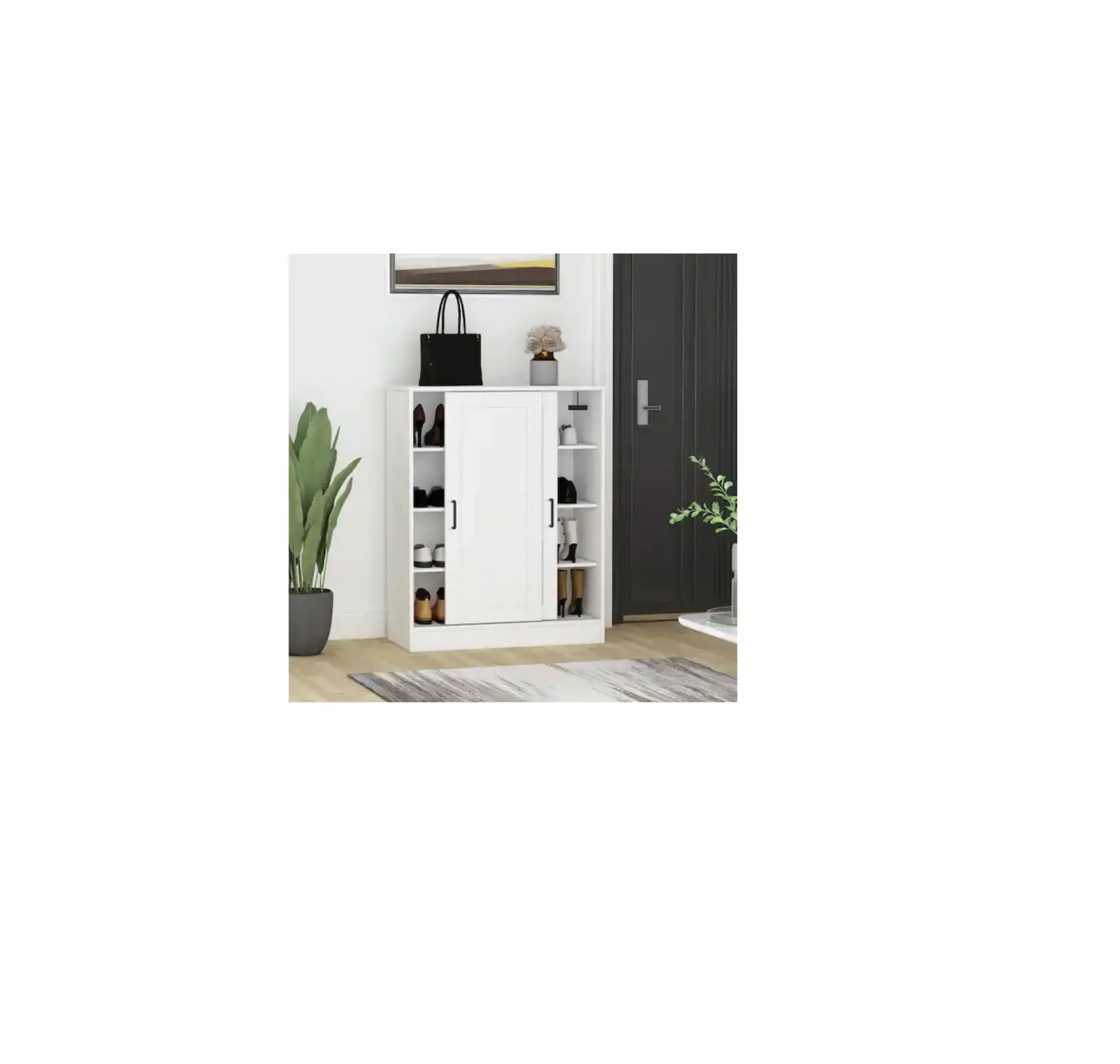 Fufu Gaga Kf260015 16-pair White Wood 2-sliding Door Shoe Storage Cabinet Installation Guide