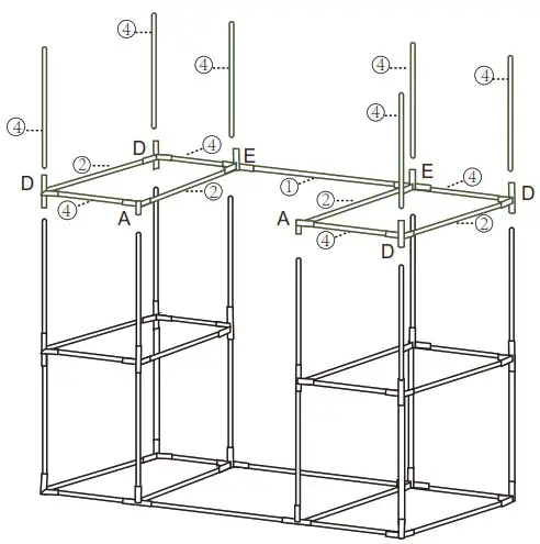 Quictent 71 Inch x 36 Inch x 36 Inch Portable and Walk In Greenhouse - Assembly 11