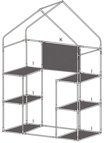 Quictent 71 Inch x 36 Inch x 36 Inch Portable and Walk In Greenhouse - Assembly 13