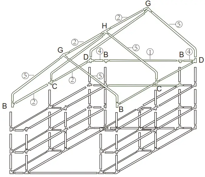 Quictent 71 Inch x 36 Inch x 36 Inch Portable and Walk In Greenhouse - Assembly 19