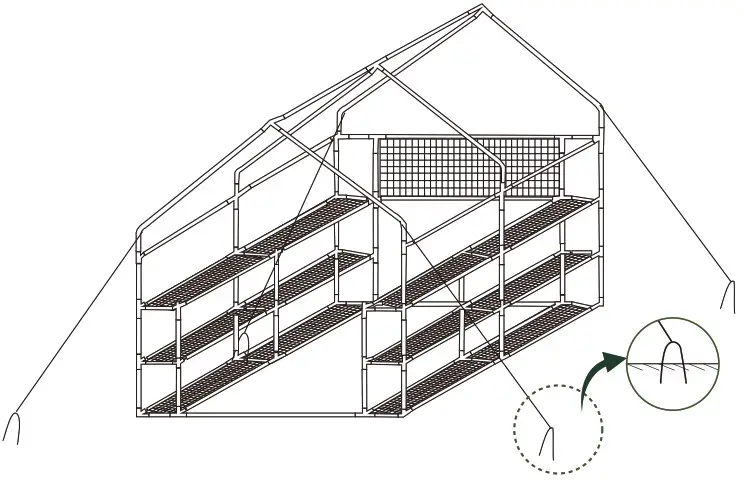 Quictent 71 Inch x 36 Inch x 36 Inch Portable and Walk In Greenhouse - Assembly 21