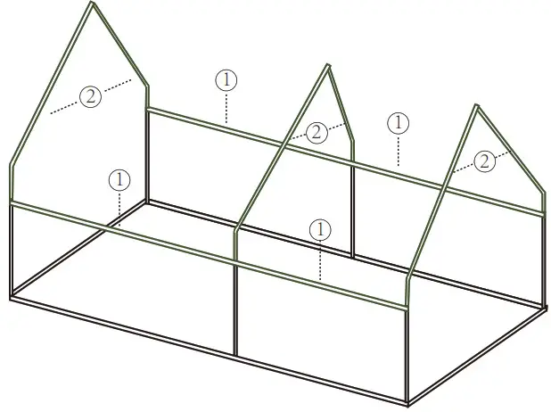 Quictent 71 Inch x 36 Inch x 36 Inch Portable and Walk In Greenhouse - Assembly 3