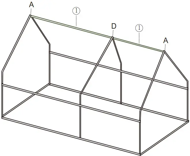 Quictent 71 Inch x 36 Inch x 36 Inch Portable and Walk In Greenhouse - Assembly 4