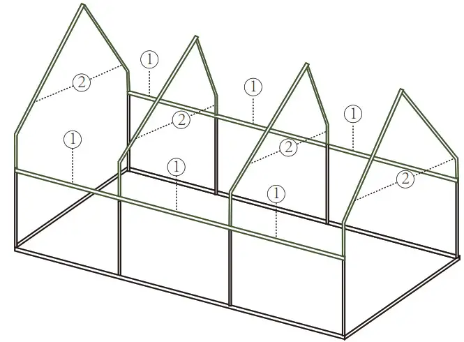 Quictent 71 Inch x 36 Inch x 36 Inch Portable and Walk In Greenhouse - Assembly 7