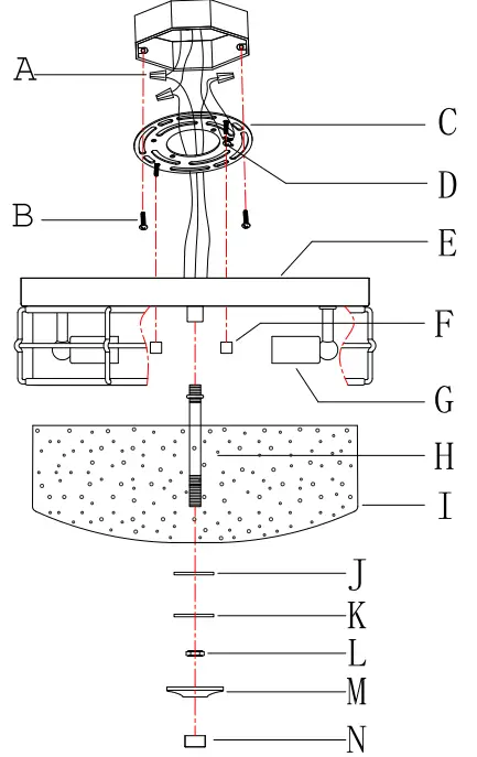 lowes-A04915 3-Light-13-Inch Wood-Brown-and Brushed-Silver-LED Flush-Mount Light-FIG-3