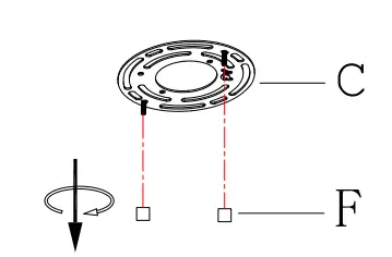 lowes-A04915 3-Light-13-Inch Wood-Brown-and Brushed-Silver-LED Flush-Mount Light-FIG-4