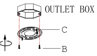 lowes-A04915 3-Light-13-Inch Wood-Brown-and Brushed-Silver-LED Flush-Mount Light-FIG-6