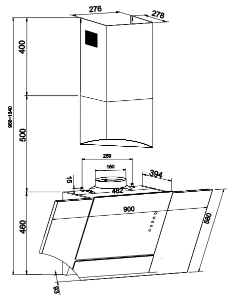 Amica-AH4629-Chimney-Extractor-Hood-3