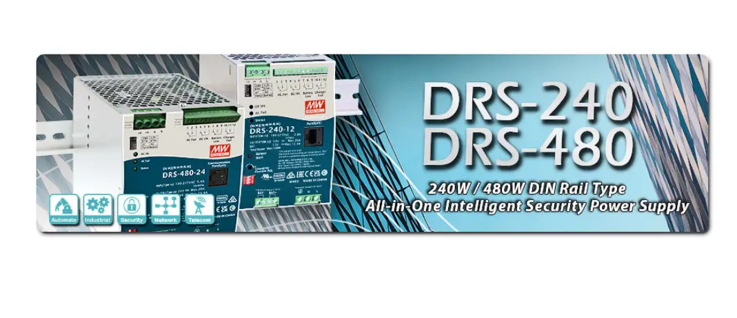 Mean Well Drs-480 All-in-one Intelligent Security Power Instruction Manual