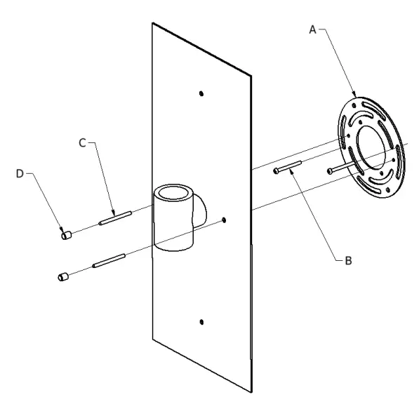 HAMMERTON Packet U Landmark Outdoor Sconce with Shepherd's Hook fig 1