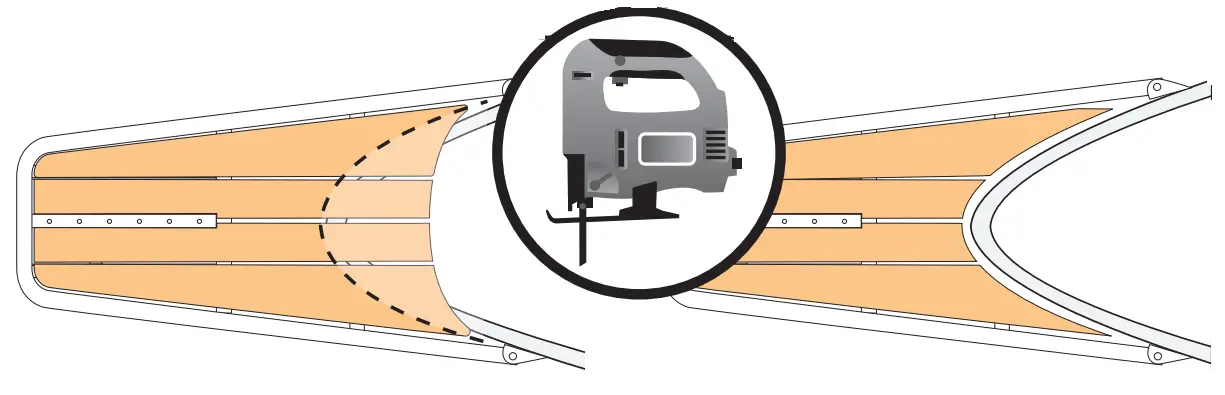 Customize the teak after the bow shape