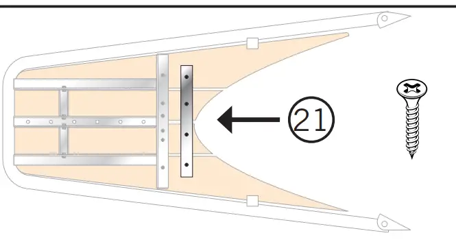Fit the plate on the bottom of the teak