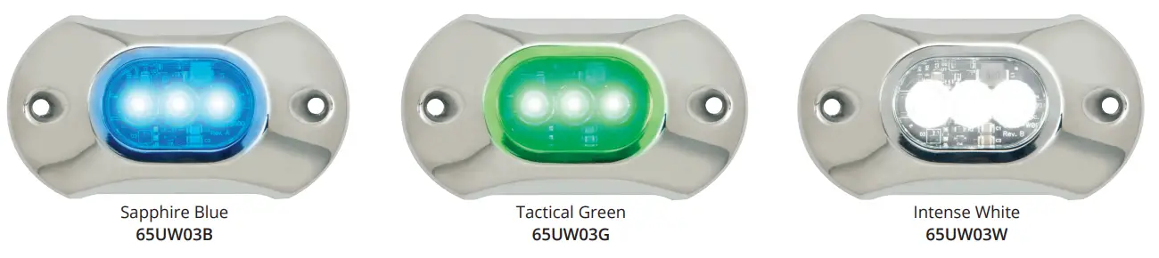 Attwood Marine 66UW03B 7 LightArmor HPX Underwater Light 3 LED Blue - Lights