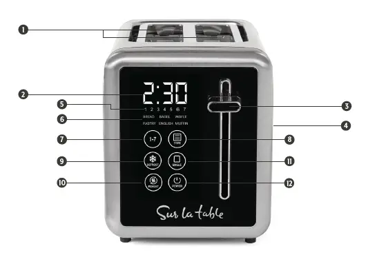 Sur-La-Table-SLT-3208-2-Slice-Touchscreen-Toaster-fig-1