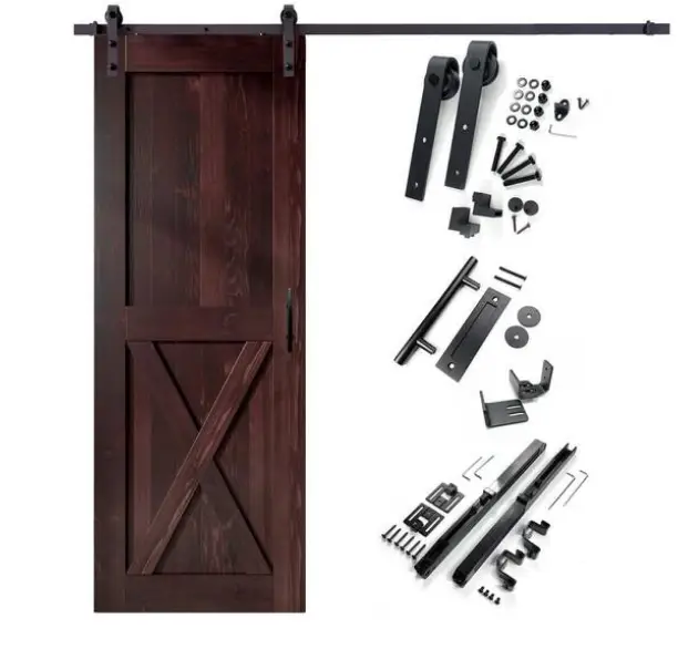 HOMACER-YT1TGH108C-4896-K-RD-48-in-96-in-K-Frame-Red-Mahogany-Solid-Pine-Wood-Interior-Sliding-Barn-Door-PRODACT-IMG