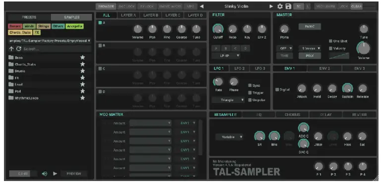 TAL Software TAL-Sampler Special Sample Player Plug -