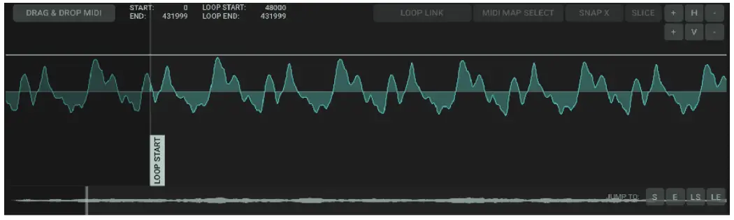 TAL Software TAL-Sampler Special Sample Player Plug - Waveform View