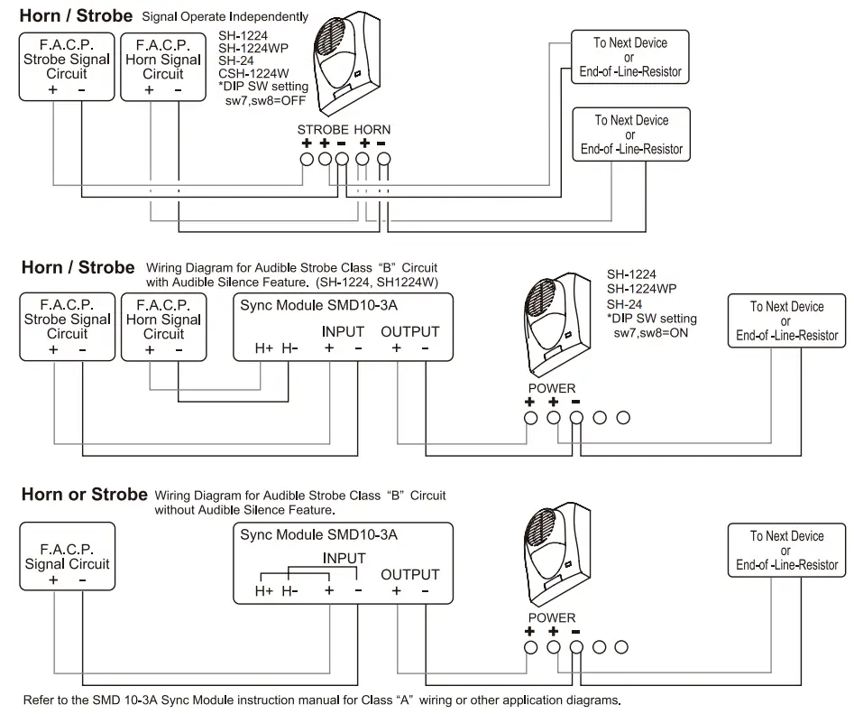 POTTER SH 24H WP SERIES High Intensity Weatherproof Select A Strobe Horn - fig4