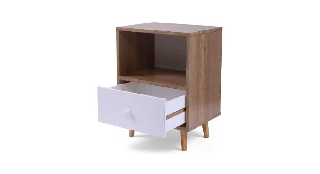 Jaxpety Hg61h0874 1-drawer 1 Shelf Modern Nightstand Set User Manual