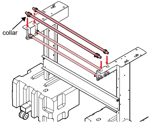Mimaki CG-60AR Vinyl Cutter - Attach the roll bars