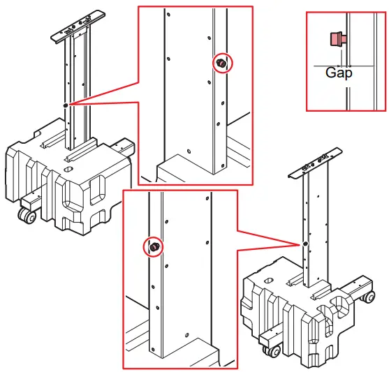 Mimaki CG-60AR Vinyl Cutter - Attach the screws
