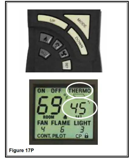 P. THERMO (THERMOSTATE) MODE