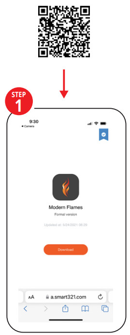 MODERN FLAMES LPS-9614V2 Landscape Pro Slim Electric Fireplace - Ambience Setting 6