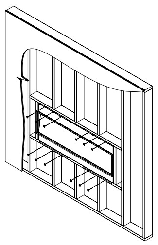 MODERN FLAMES LPS-9614V2 Landscape Pro Slim Electric Fireplace - BUILT-IN INSTALLATION 1